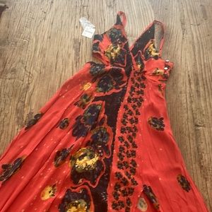 Free people midi dress with cut outs